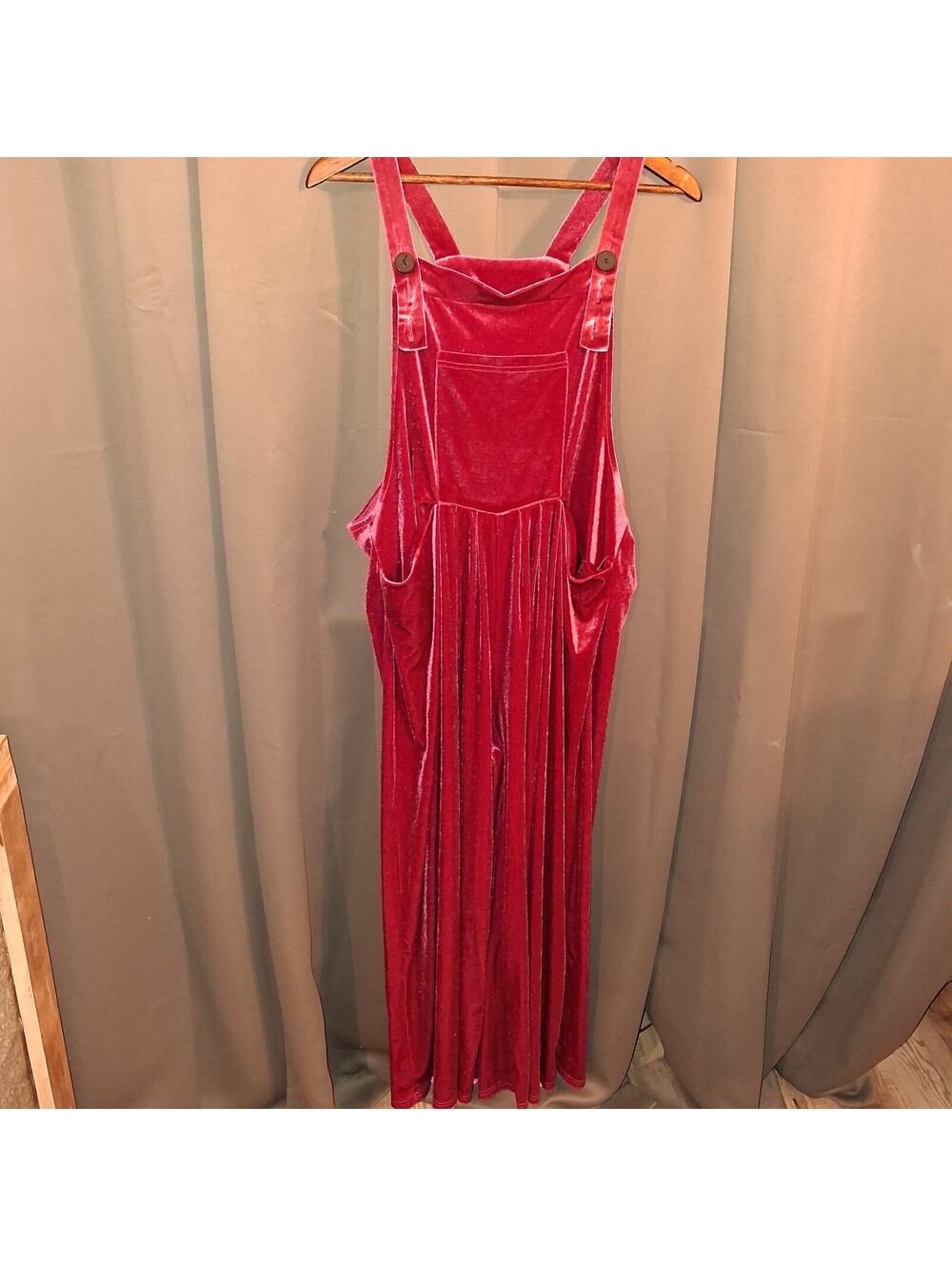 Shein Curve 3XL Pink Velvet Overalls